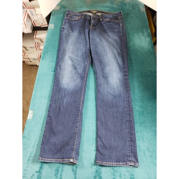Lucky Brand Jeans Size 14 Womens Blue Stretch Pant Mid Rise Sweet and Straight - Picture 2 of 13
